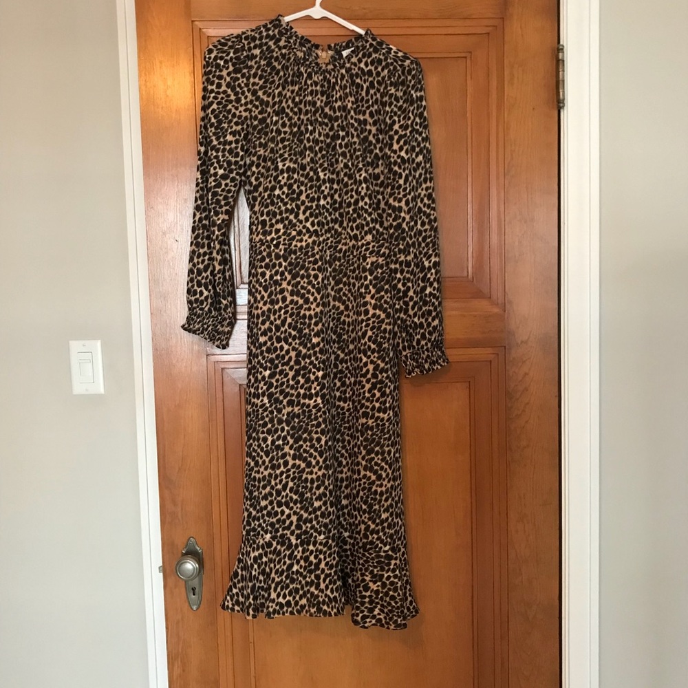 Leopard midi dress